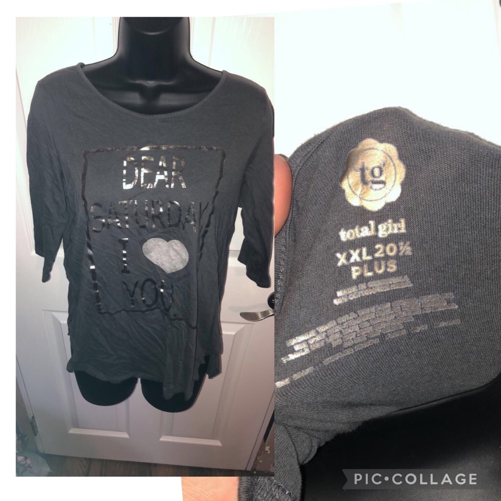 Dear Saturday I 🤍 You grey long sleeve t-shirt